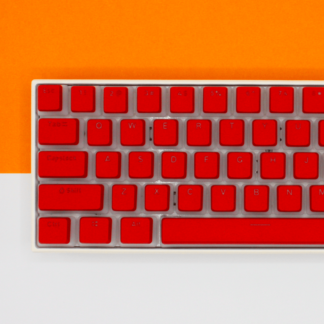 Blood Orange German (ISO-DE) Dual Language PBT Pudding Keycaps Krome Keycaps LTD german