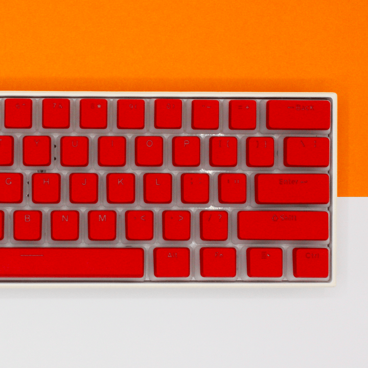 Blood Orange UK & Japanese Dual Language PBT Pudding Keycaps Krome Keycaps LTD Kanji Pudding