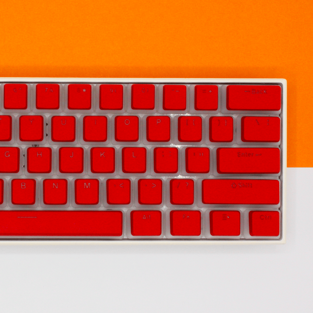 Blood Orange German (ISO-DE) Dual Language PBT Pudding Keycaps Krome Keycaps LTD german