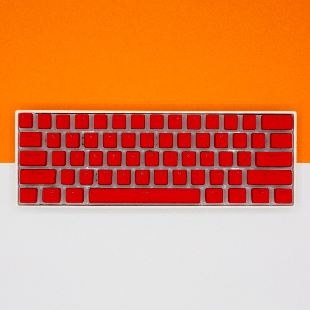 Blood Orange German (ISO-DE) Dual Language PBT Pudding Keycaps Krome Keycaps LTD german