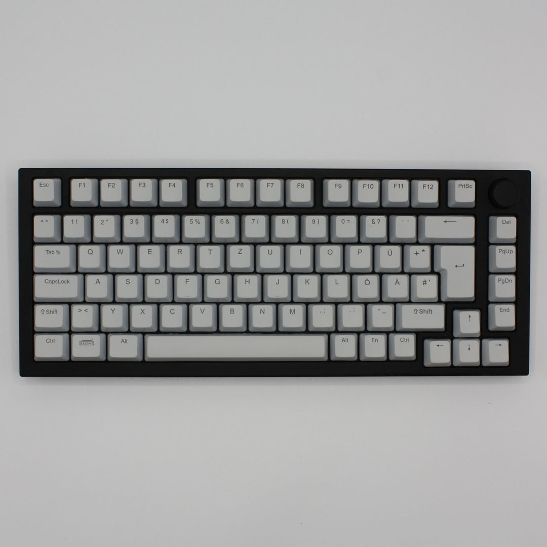 Light Grey Backlit German Keycaps - ISO-DE - Windows & Mac - kromekeycaps