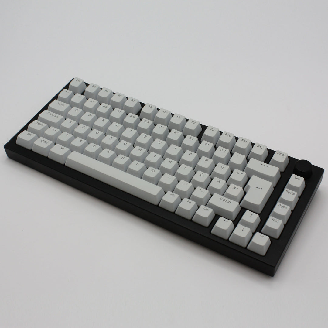 Light Grey Backlit German Keycaps - ISO-DE - Windows & Mac - kromekeycaps