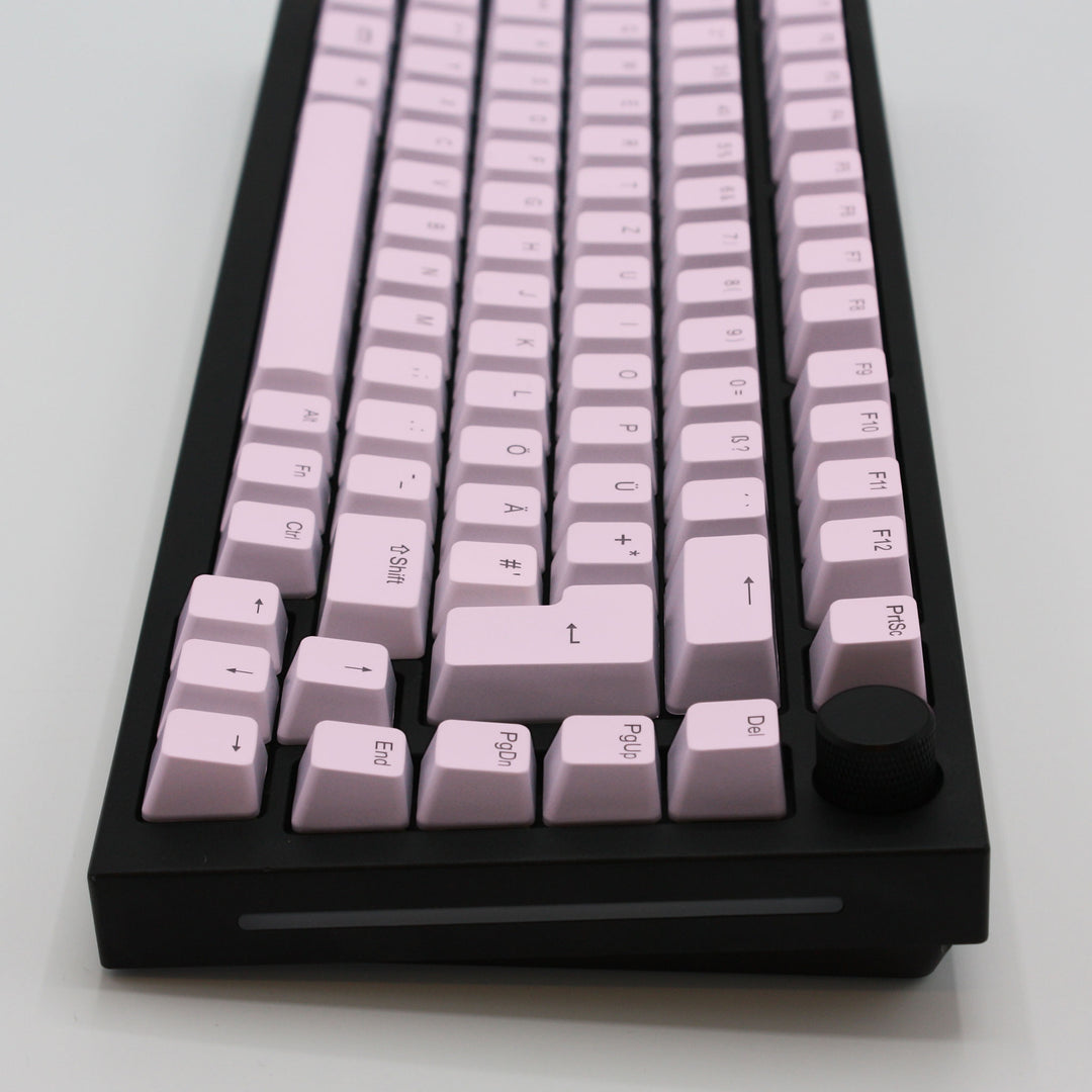 Pink Backlit German Keycaps - ISO-DE - Windows & Mac - kromekeycaps