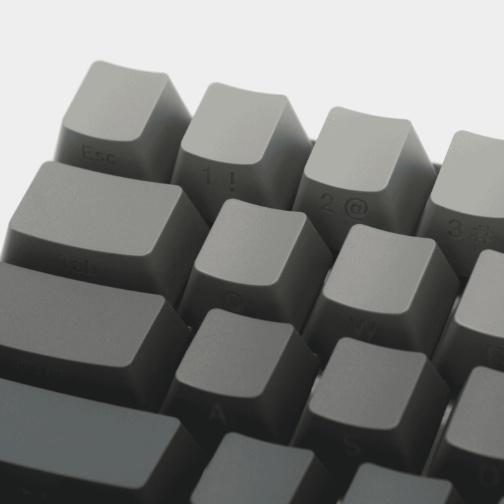 Grey Gradient Side-Profile Backlit PBT Keycaps