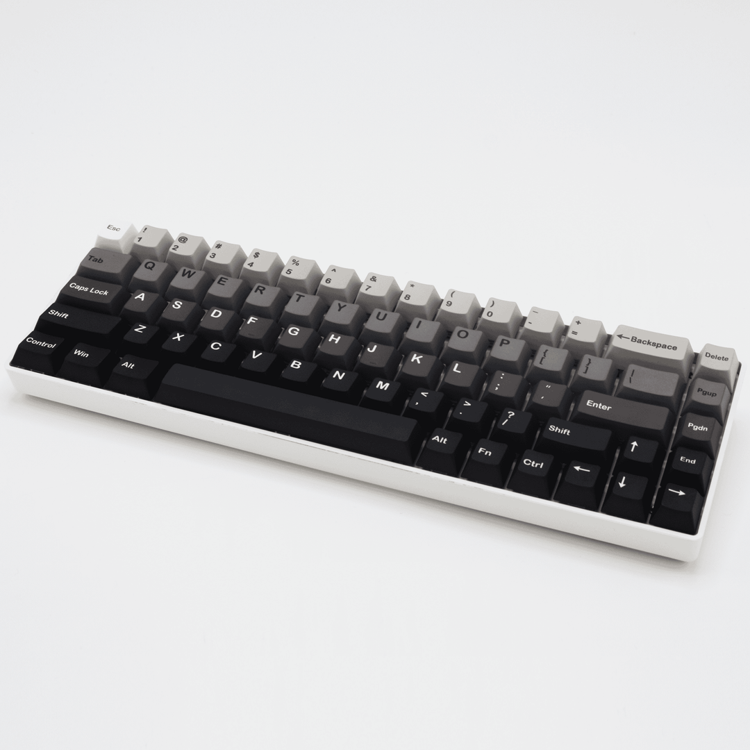 White/Grey/Black Gradient PBT Keycaps