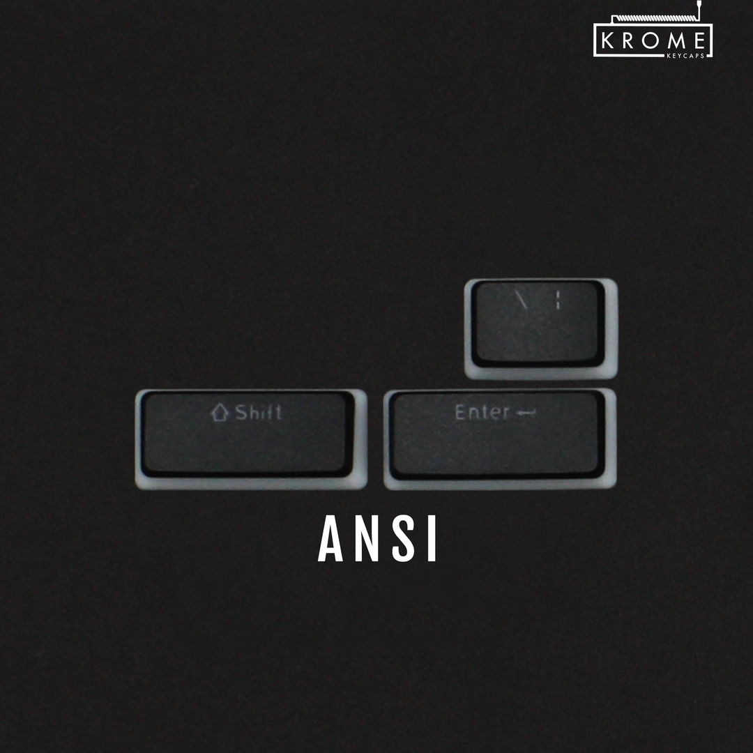 ANSI/ISO - Pudding Conversion Kit - Black Krome Keycaps LTD Conversion Kit