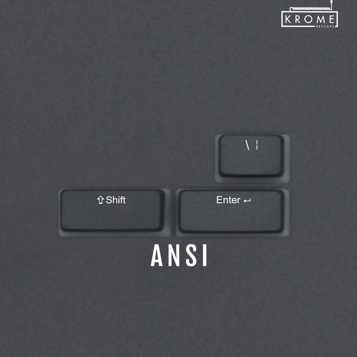 ANSI/ISO - Pudding Conversion Kit - Grey Krome Keycaps LTD Conversion Kit