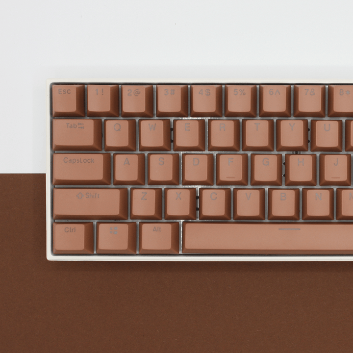 Light Brown German (ISO-DE) Dual Language PBT Keycaps Krome Keycaps LTD german