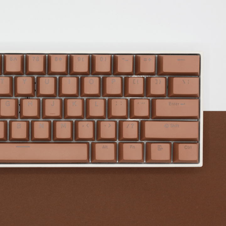 Light Brown German (ISO-DE) Dual Language PBT Keycaps Krome Keycaps LTD german