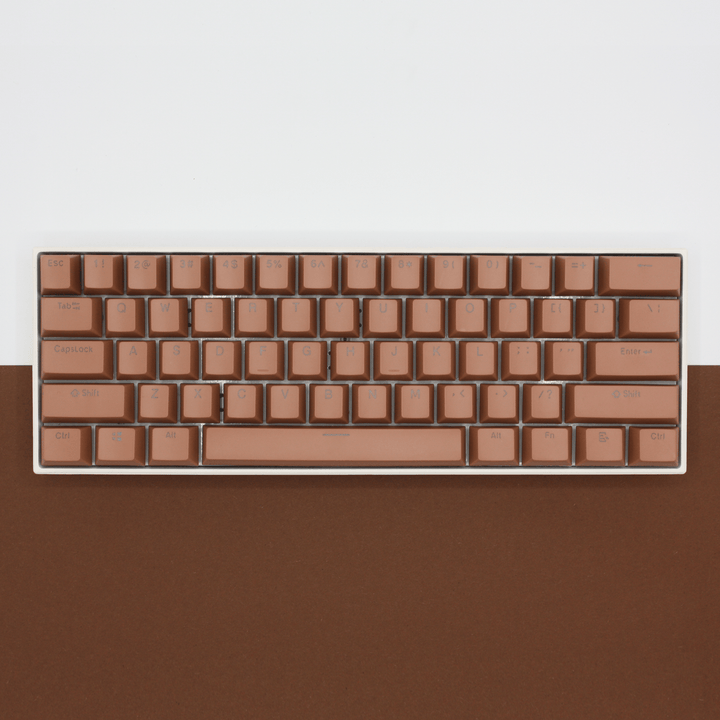 Light Brown German (ISO-DE) Dual Language PBT Keycaps Krome Keycaps LTD german