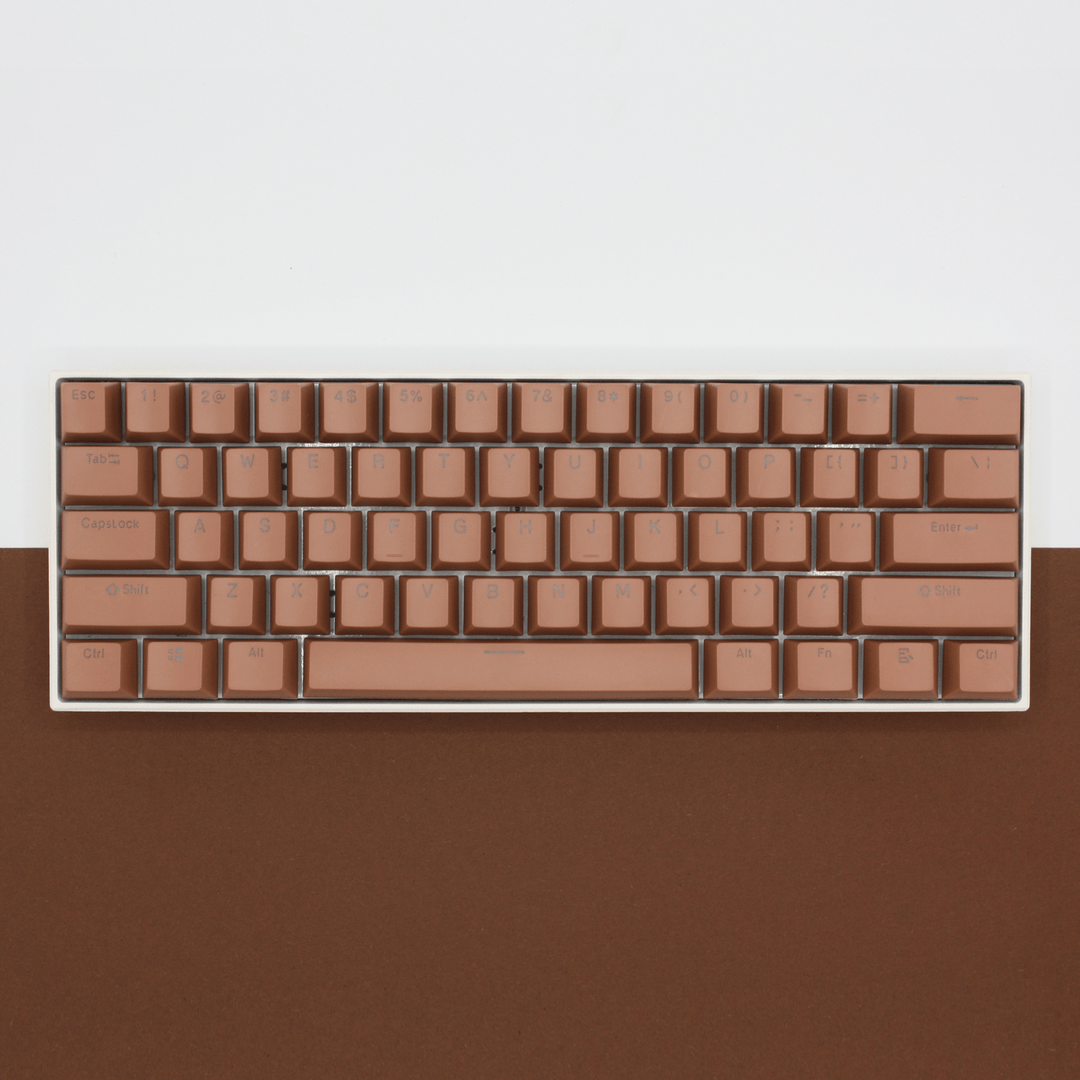 Light Brown Japanese Dual Language PBT Keycaps Krome Keycaps LTD 