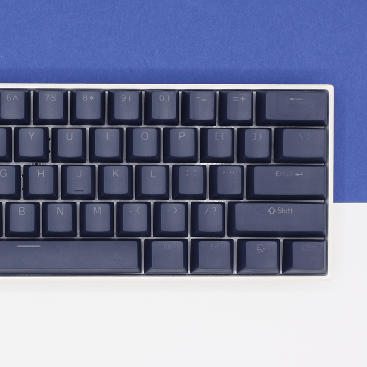 Navy German (ISO-DE) Dual Language PBT Keycaps Krome Keycaps LTD german