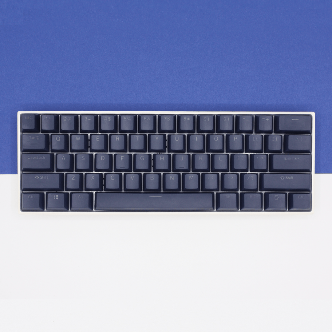 Navy German (ISO-DE) Dual Language PBT Keycaps Krome Keycaps LTD german