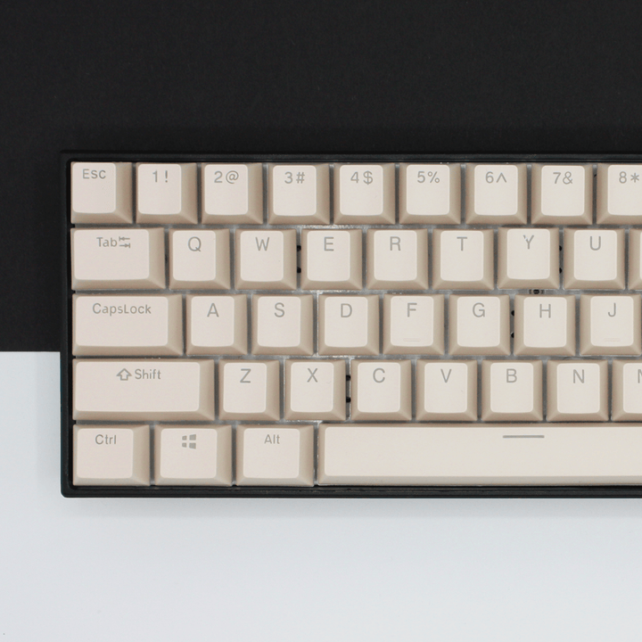 Off White Japanese Dual Language PBT Keycaps Krome Keycaps LTD 