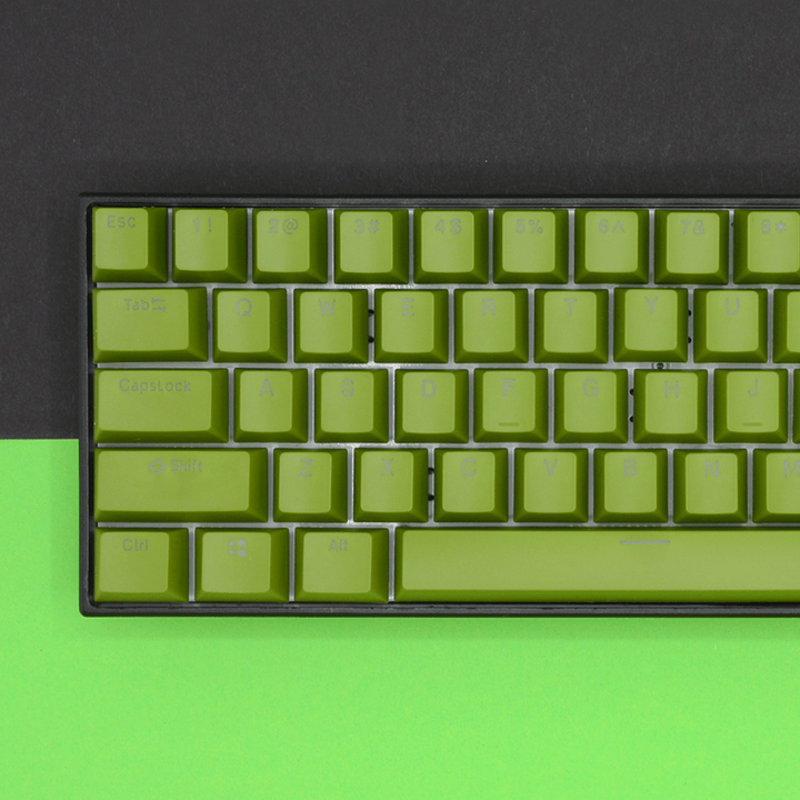 Olive Green German (ISO-DE) Dual Language PBT Keycaps Krome Keycaps LTD german