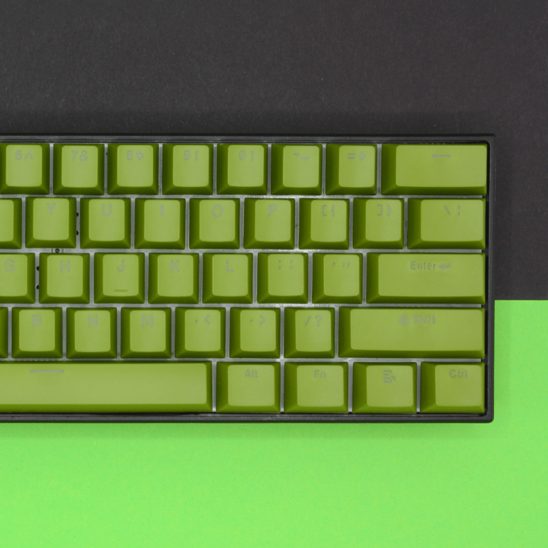 Olive Green UK & Japanese Dual Language PBT Keycaps Krome Keycaps LTD 