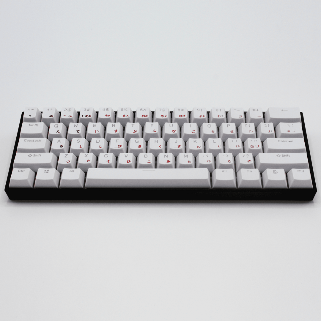 White Solstice Japanese Dual Language PBT Keycaps Krome Keycaps LTD 