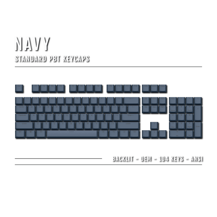 Navy Backlit PBT Keycaps Krome Keycaps LTD Single Colour, USA