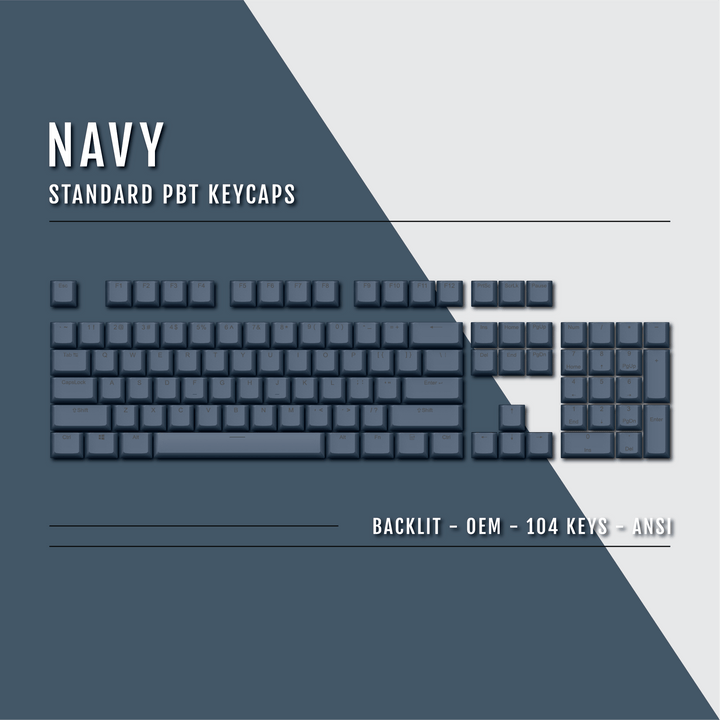 Navy Backlit PBT Keycaps Krome Keycaps LTD Single Colour, USA