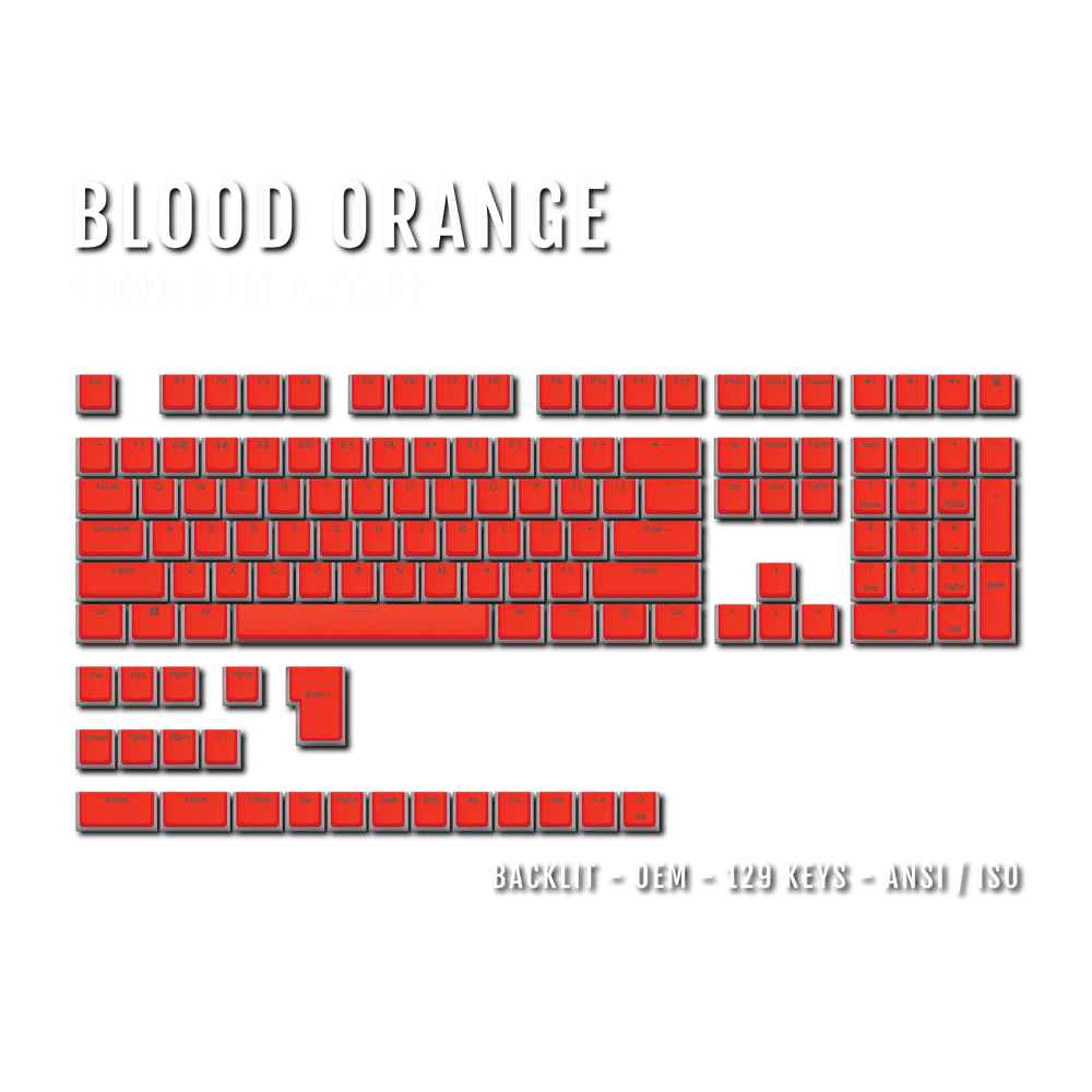 Blood Orange Backlit PBT Pudding Keycaps Krome Keycaps LTD Pudding Single