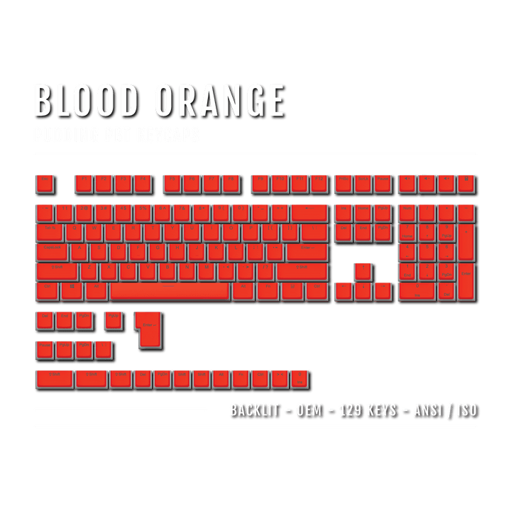 Blood Orange Backlit PBT Pudding Keycaps Krome Keycaps LTD Pudding Single