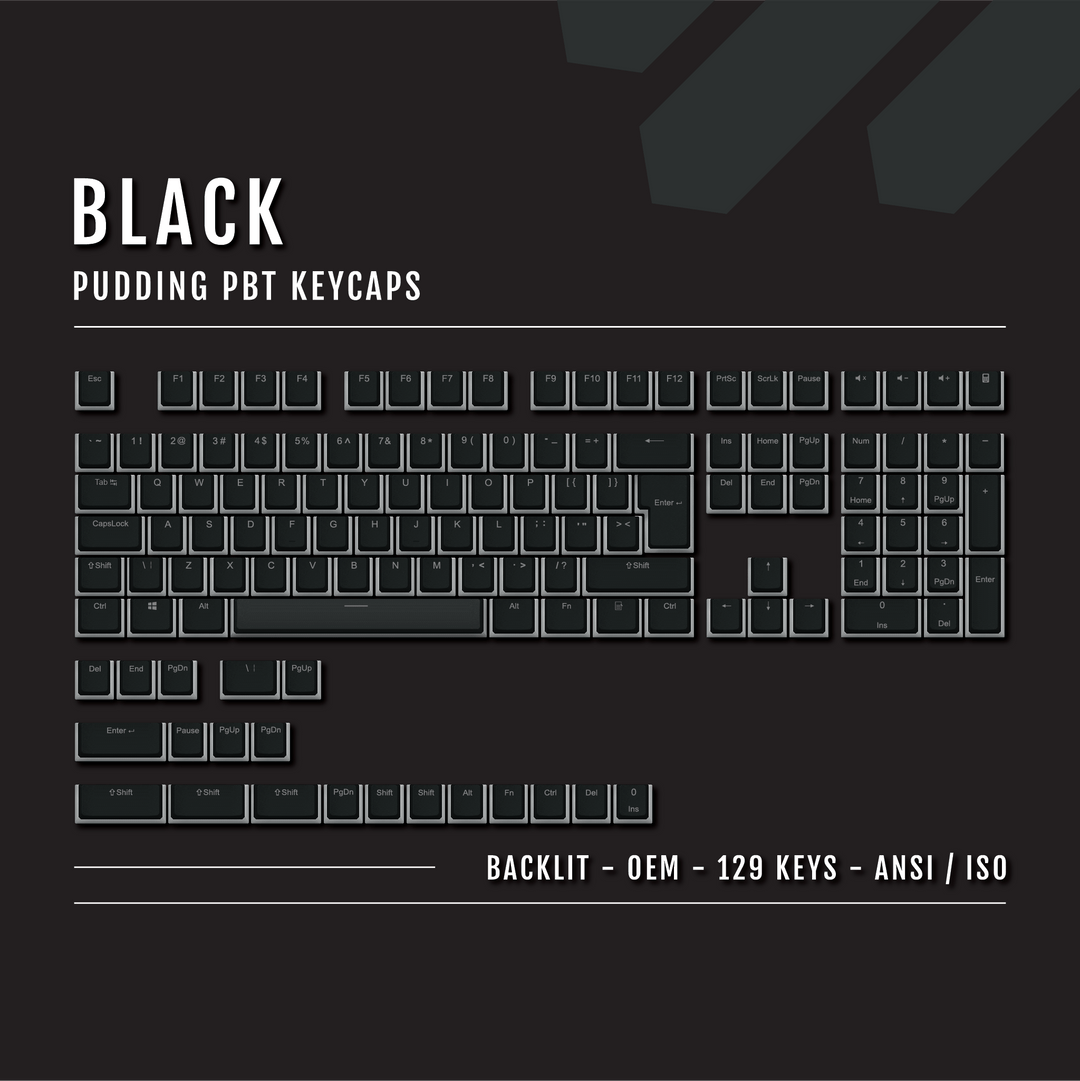 Black Pudding Conversion Kit - 65/75/96% Krome Keycaps LTD Conversion Kit