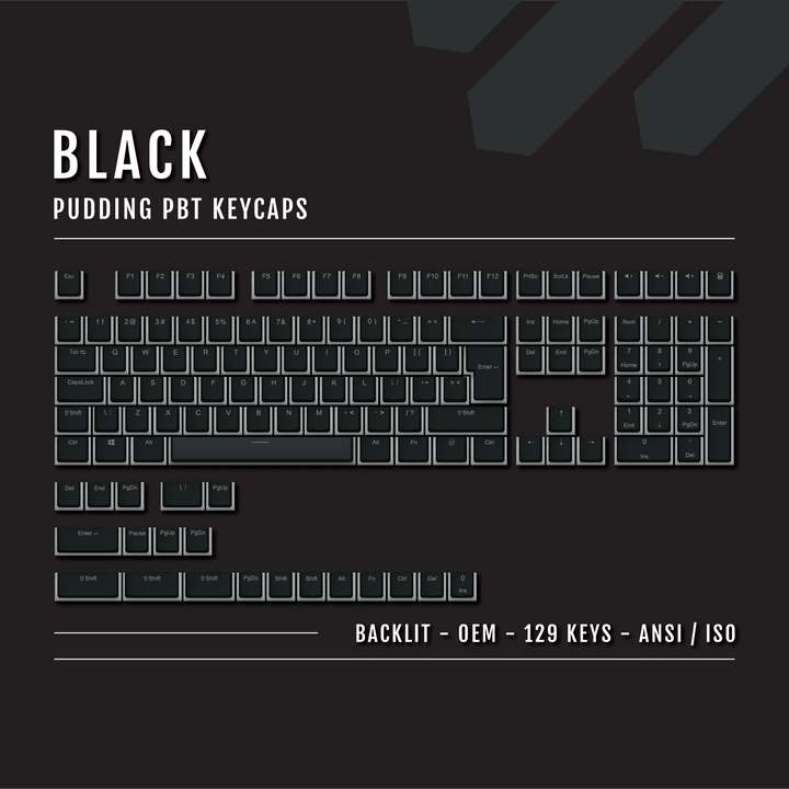 Black Pudding Conversion Kit - 65/75/96% Krome Keycaps LTD Conversion Kit