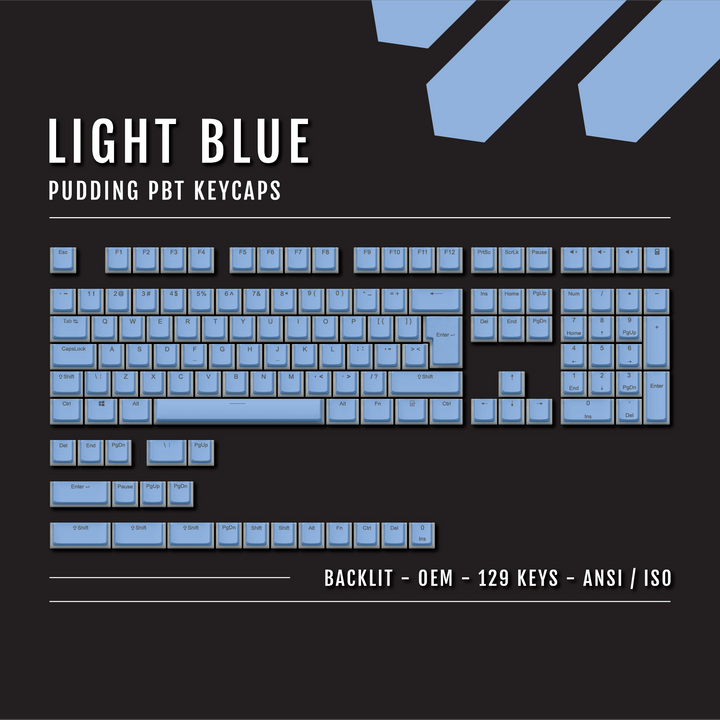 Light Blue Pudding Conversion Kit - 65/75/96% Krome Keycaps LTD Conversion Kit