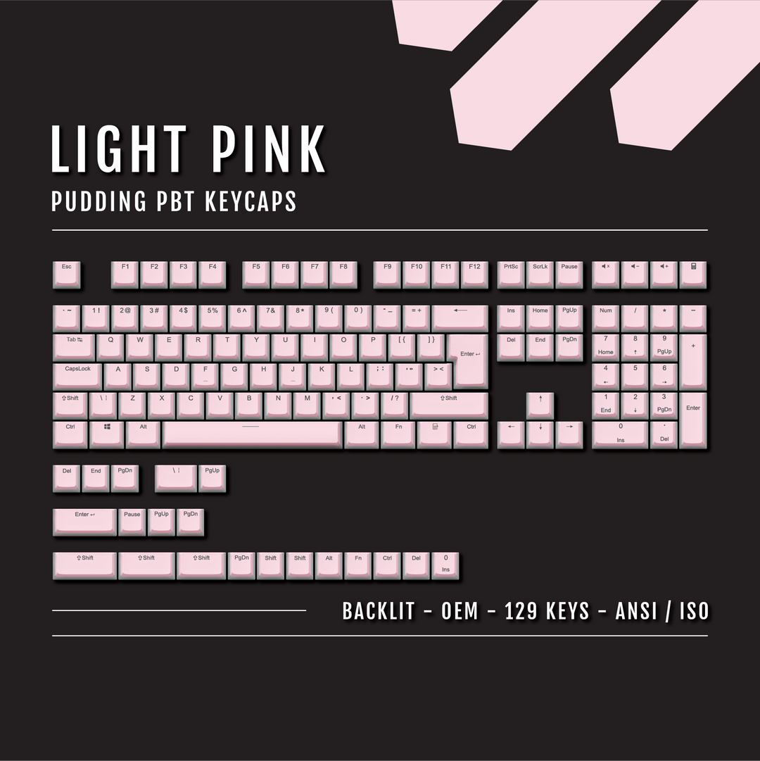 Light Pink Pudding Conversion Kit - 65/75/96% Krome Keycaps LTD Conversion Kit