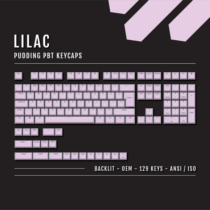 Lilac Pudding Conversion Kit - 65/75/96% Krome Keycaps LTD Conversion Kit