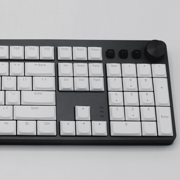 White Low Profile Windows/Mac Backlit PBT Keycaps Krome Keycaps LTD Backlit Low Profile