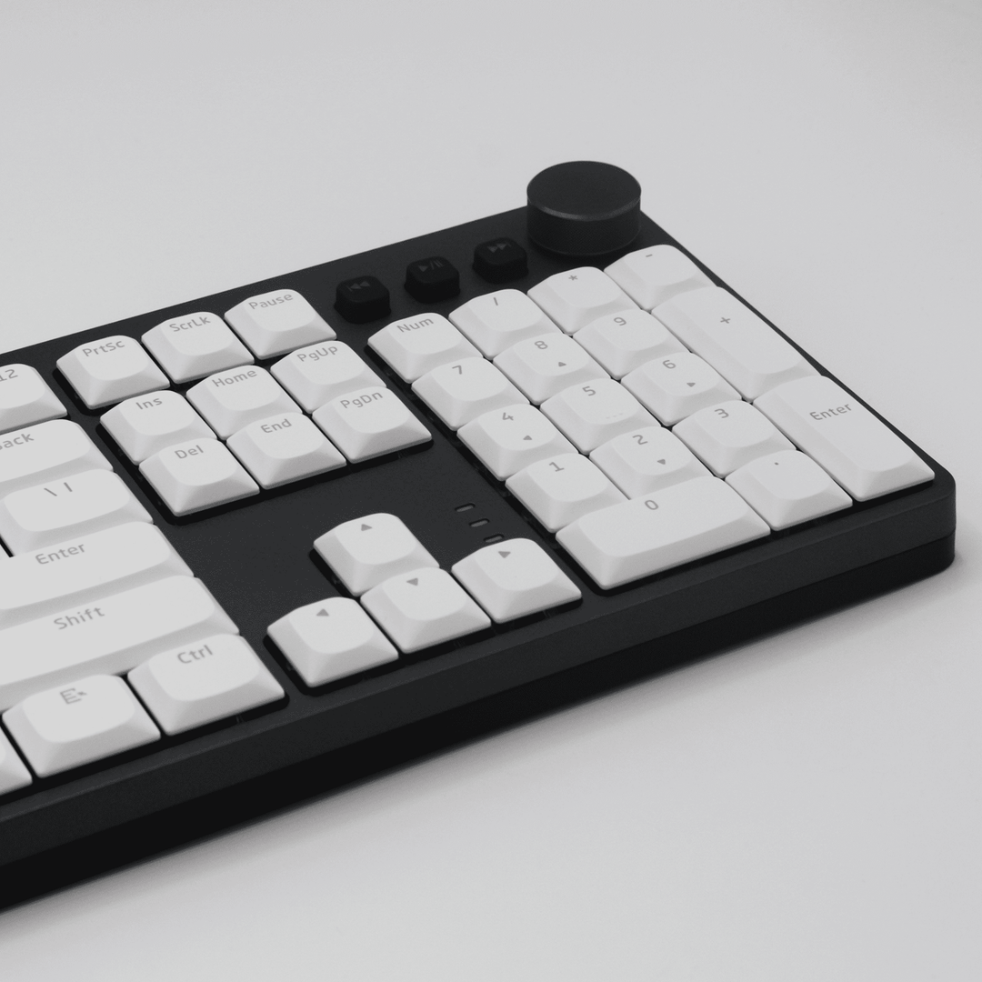 White Low Profile Windows/Mac Backlit PBT Keycaps Krome Keycaps LTD Backlit Low Profile