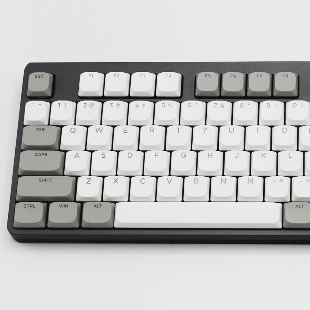 White/Grey/Black Low Profile Backlit PBT Keycaps Krome Keycaps LTD Backlit Low Profile