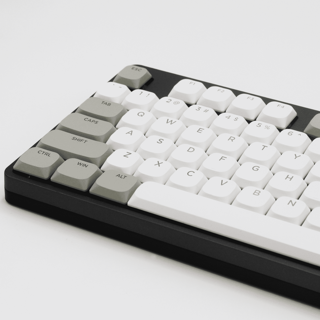 White/Grey/Black Low Profile Backlit PBT Keycaps Krome Keycaps LTD Backlit Low Profile