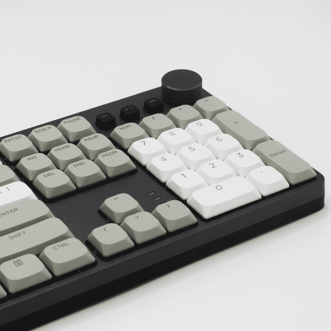 White/Grey/Black Low Profile Backlit PBT Keycaps Krome Keycaps LTD Backlit Low Profile