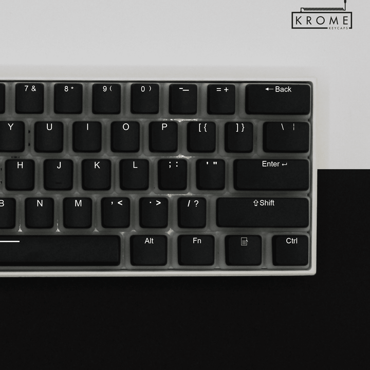 Black Swiss (ISO-CH) Dual Language PBT Pudding Keycaps Krome Keycaps LTD swiss