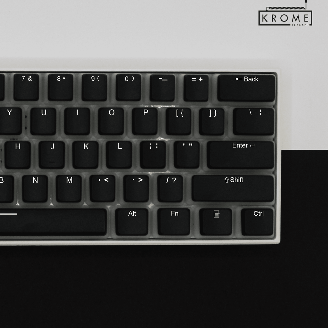 Black Keychron (Layout) Dual Language PBT Pudding Keycaps Krome Keycaps LTD Keychron Pudding