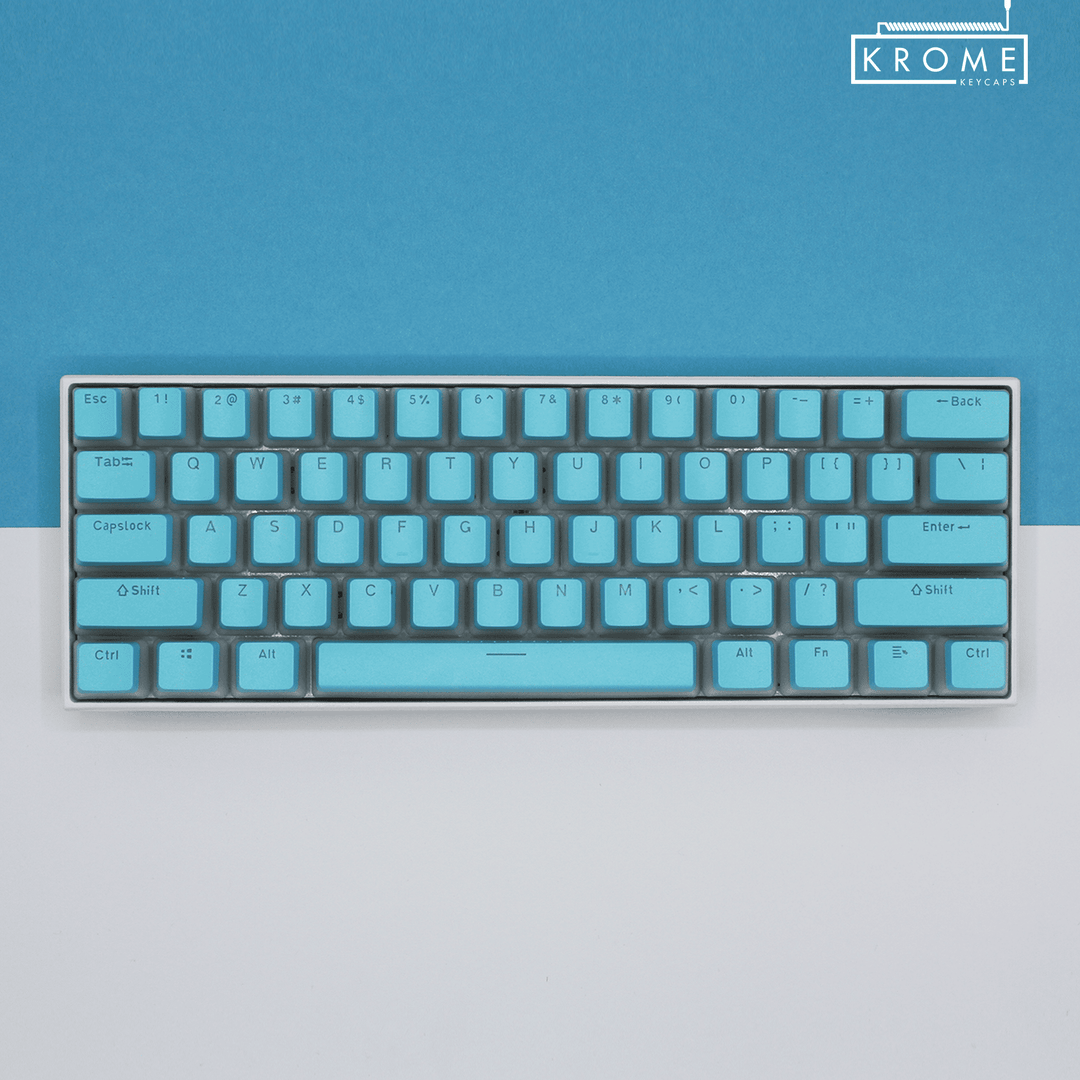 Cyan Mac/Multimedia Dual Language PBT Pudding Keycaps Krome Keycaps LTD Mac & Multimedia Pudding