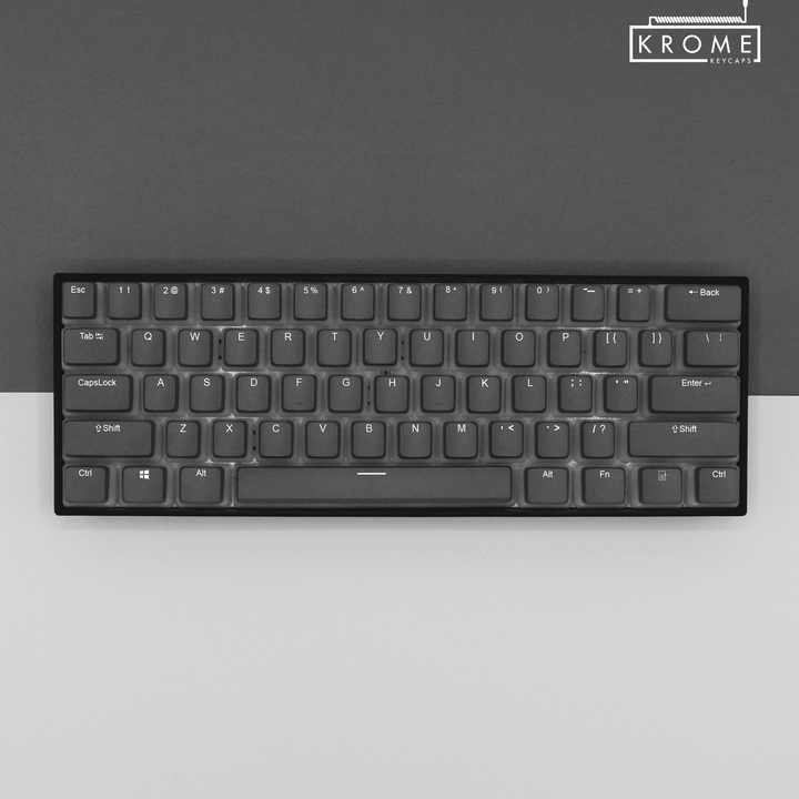 Grey Korean Dual Language PBT Pudding Keycaps Krome Keycaps LTD Korean Pudding