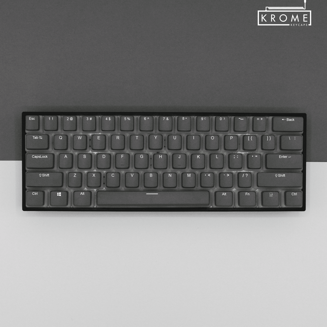 Grey French (ISO-FR) Dual Language PBT Pudding Keycaps Krome Keycaps LTD french