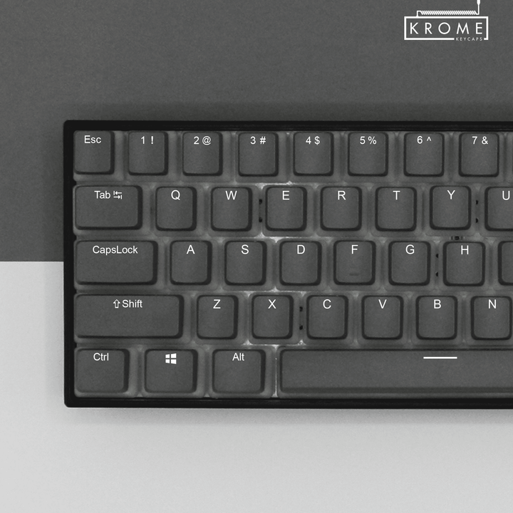 Grey UK & Keychron (Layout) Dual Language PBT Pudding Keycaps Krome Keycaps LTD Mac & Multimedia Pudding