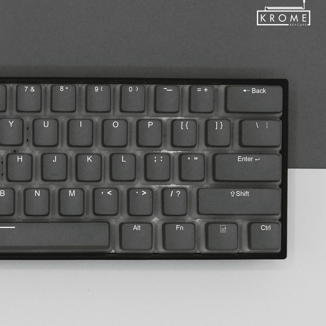 Grey German (ISO-DE) Dual Language PBT Pudding Keycaps Krome Keycaps LTD german