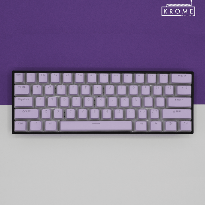 Lilac French (ISO-FR) Dual Language PBT Pudding Keycaps Krome Keycaps LTD french