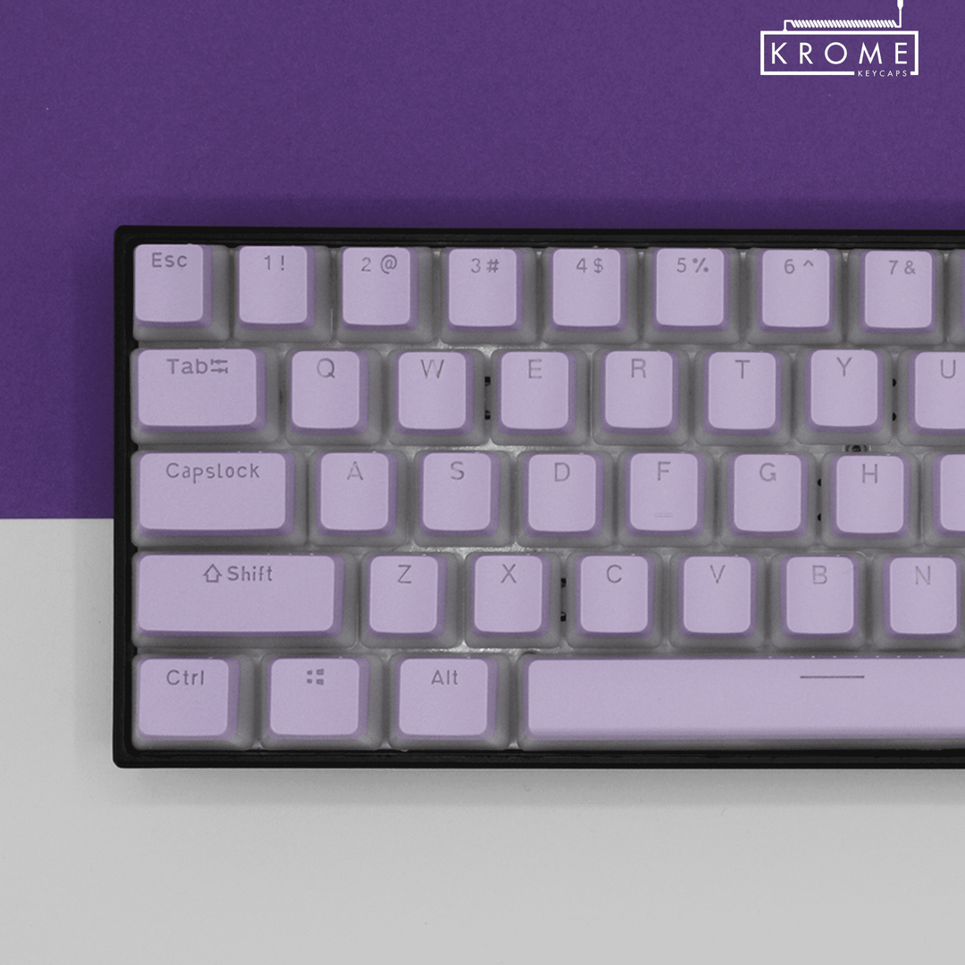 Lilac Danish (ISO-DK) Dual Language PBT Pudding Keycaps Krome Keycaps LTD danish