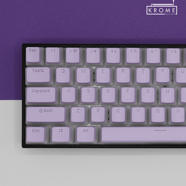 Lilac French (ISO-FR) Dual Language PBT Pudding Keycaps Krome Keycaps LTD french
