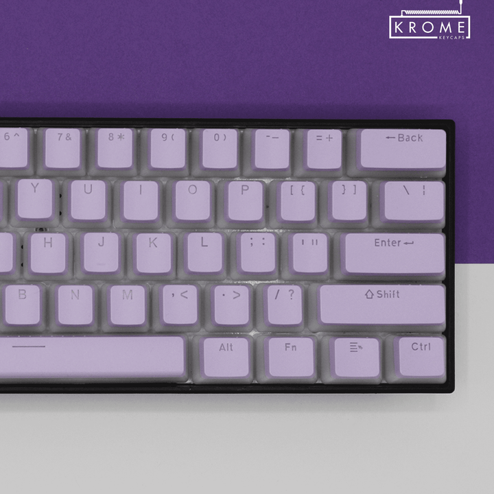 Lilac UK & Mac/Multimedia Dual Language PBT Pudding Keycaps Krome Keycaps LTD Mac & Multimedia Pudding