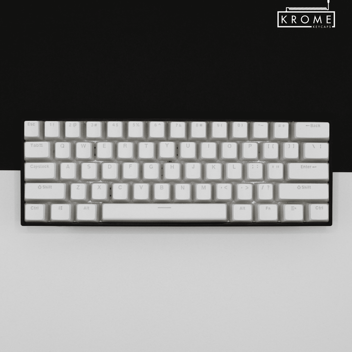 White Italian (ISO-IT) Dual Language PBT Pudding Keycaps Krome Keycaps LTD italian