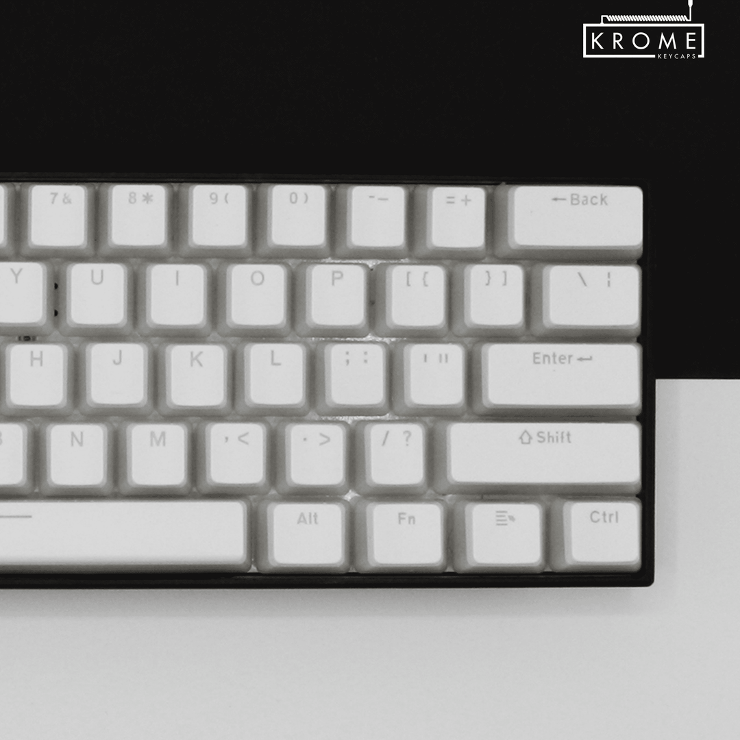 White UK & Korean Dual Language PBT Pudding Keycaps Krome Keycaps LTD Korean Pudding