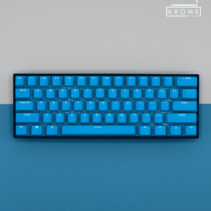 Blue Spanish Dual Language PBT Pudding Keycaps Krome Keycaps LTD spanish