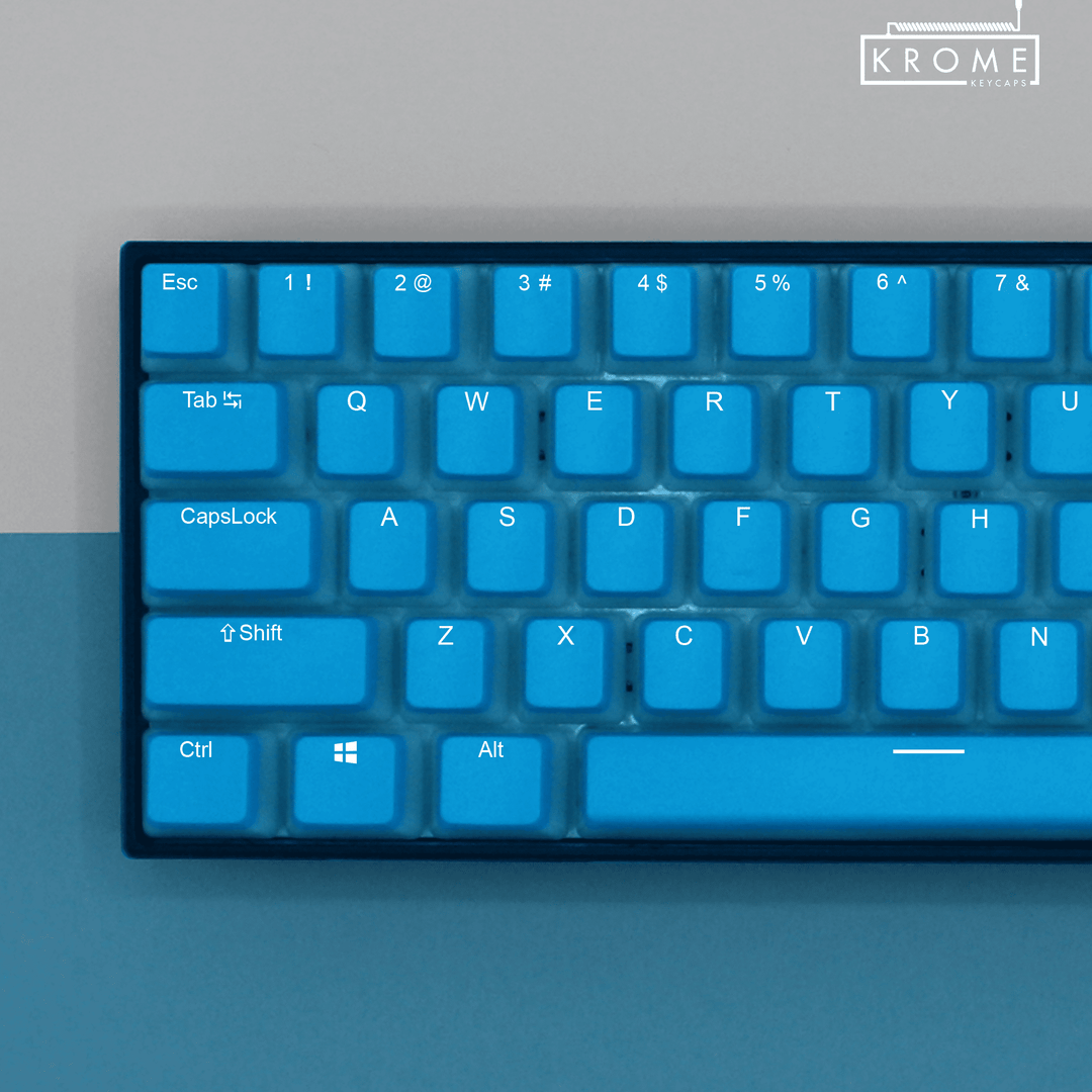 Blue Mac/Multimedia Dual Language PBT Pudding Keycaps Krome Keycaps LTD Mac & Multimedia Pudding